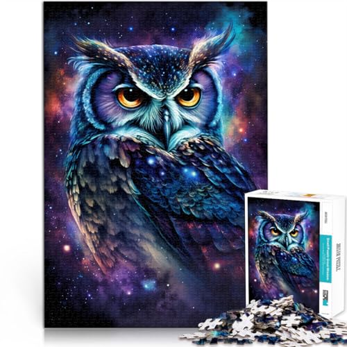 Puzzle für Erwachsene mit 1000 Teilen „Eule-Galaxie“, Denkspiel, 38x52 cm, ganze Familie von SYUNFEI
