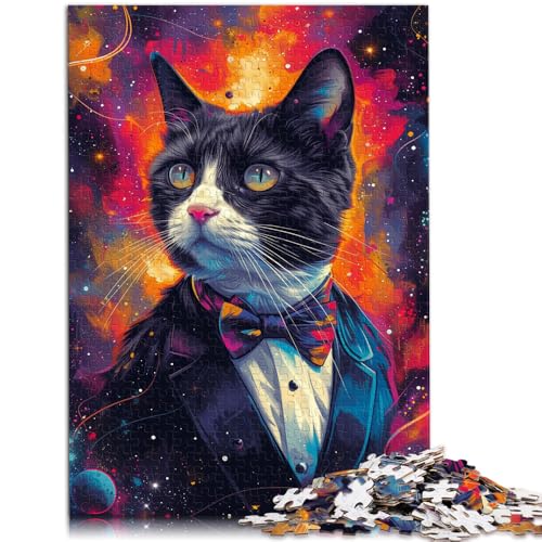 Puzzle für Erwachsene mit 1000 Teilen, Planet Cat, Kunstspielzeug, Denkspiel, Lernspiel für Geburtstag, Weihnachten, 26x38cm, für Teenager ab 14 Jahren von SYUNFEI