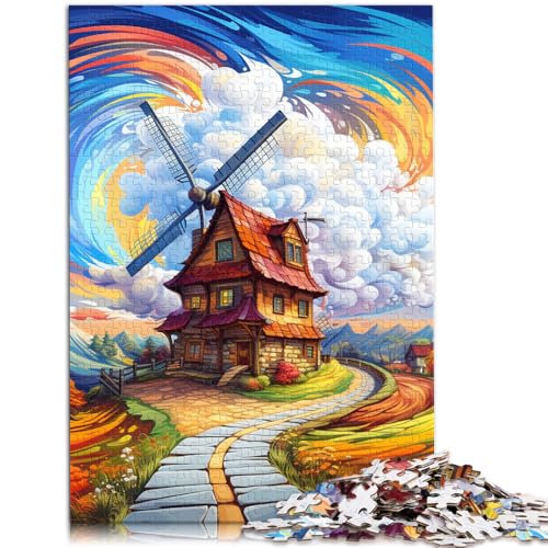 Puzzle für Erwachsene, 1000 Teile, Bunte Windmühlen, Spielzeug, intellektuelles Spiel, Geburtstagsgeschenk, Geschenke, Wandkunst, 50 x 75 cm, von SYUNFEI