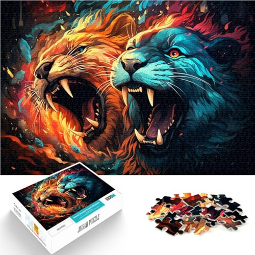 Puzzle für Erwachsene mit Tiermotiv Löwe, 1000 Teile,26x38cm, Papppuzzle für Erwachsene und Kinder ab 14 Jahren, Puzzle, Lernspiele für Erwachsene und Kinder Puzzle für Erwachsene mit Tiermotiv Löwe, 1000 Teile,26x38cm, Papppuzzle für Erwachsene und Kinder ab 14 Jahren, Puzzle, Lernspiele für Erwachsene und Kinder von SYUNFEI