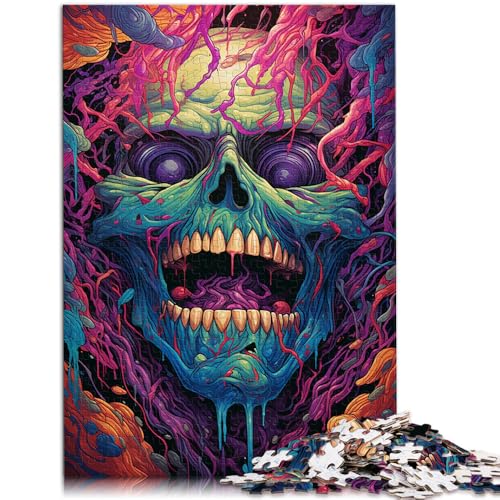 Puzzle für Erwachsene, 1000 Teile, Totenkopfkunst, anspruchsvolles Spiel, Puzzle, Lernspiel für Geburtstag, Weihnachten, 26x38cm von SYUNFEI