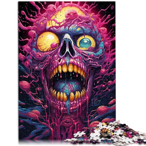Puzzle für Erwachsene 1000 Teile Totenkopfkunst-Lernpuzzle Lernspiel für Geburtstag, Weihnachten 14,96 Zoll x 20,47 Zoll von SYUNFEI