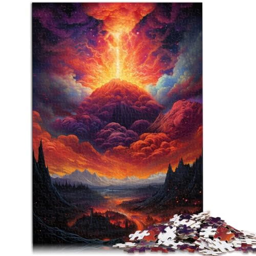 1000-teiliges Puzzle für Erwachsene, Vulkanausbrüche, Familienaktivität, Puzzle-Angebot als Geschenk für die ganze Familie,38x52cm, für 14-Jährige von SYUNFEI