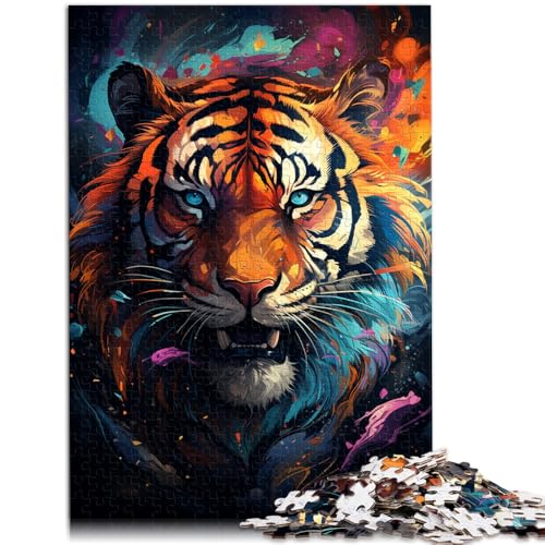Puzzle mit 1000 Teilen Erwachsene, Zeichnung eines wütenden Tigers. Lustige Spiele, anspruchsvoll zu vervollständigen, Aber lustig und humorvoll, 19,7 x 29,5 Zoll, 14-Jährige von SYUNFEI
