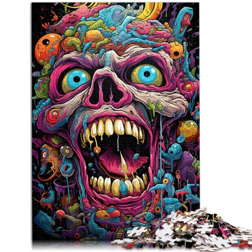 Puzzle für Erwachsene mit bösem Totenkopf, 1000 Puzzles aus Holz, 50 x 75 cm, für Jugendliche und Kinder, pädagogisches Spielzeug zum Stressabbau Puzzle für Erwachsene mit bösem Totenkopf, 1000 Puzzles aus Holz, 50 x 75 cm, für Jugendliche und Kinder, pädagogisches Spielzeug zum Stressabbau von SYUNFEI