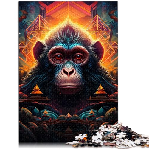 1000-teiliges Puzzle für Erwachsene, bunter AFFE, Spielzeug, Lernspiele, Stressabbau, tolle Geschenke und Spielzeuge,38x52cm, geeignet für Jugendliche ab 14 Jahren von SYUNFEI