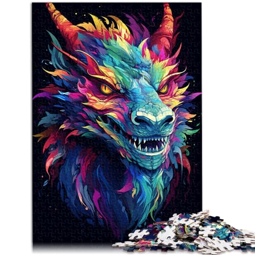 Puzzle für Erwachsene, 1000 Teile, Asiatischer Drache, Stressabbau, mit vollständig ineinander greifenden, zufällig geformten Teilen, 14,96 Zoll x 20,47 Zoll Puzzle für Erwachsene, 1000 Teile, Asiatischer Drache, Stressabbau, mit vollständig ineinander greifenden, zufällig geformten Teilen, 14,96 Zoll x 20,47 Zoll von SYUNFEI