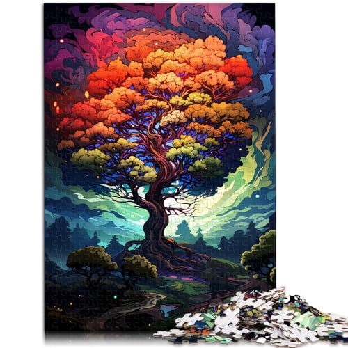 Puzzle für Erwachsene mit 2000 Teilen, Aurora-Baum, Unmögliches Puzzle, Herausforderung für die Gehirnintelligenz, süchtig machendes Spielzeug, 27,56 x 39,37 Zoll, von SYUNFEI