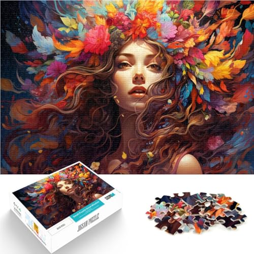 Puzzle für Erwachsene, 1000 Teile, Blumengöttin, Heimdekoration, Puzzle, Geburtstagsgeschenk, Geschenke, 14,96 x 20,47 Zoll, für 14-Jährige von SYUNFEI