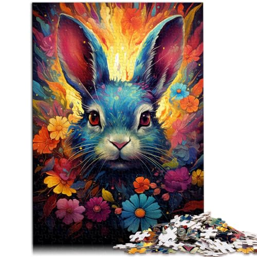 Puzzle für Erwachsene, 1000 Teile, Blumenhase, anspruchsvolles Spiel, Spielzeug, Weihnachtswunschliste mit Weihnachtsmann,50x75cm, für Teenager ab 14 Jahren von SYUNFEI
