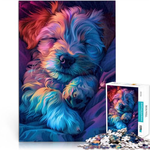 Puzzle für Erwachsene, 1000 Teile, Golden Retriever, Babyspielzeug, Lernspiele, Stressabbau, einzigartige Heimdekoration und Geschenke, 14,96 x 20,47 Zoll von SYUNFEI
