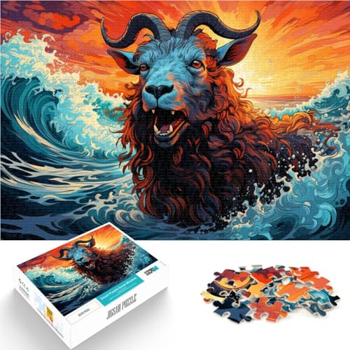 1000-teiliges Puzzle für Erwachsene, Bunte Ziege, anspruchsvolles Spiel, Spielzeug, Lernspiel für Geburtstag, Weihnachten, 26x38cm 1000-teiliges Puzzle für Erwachsene, Bunte Ziege, anspruchsvolles Spiel, Spielzeug, Lernspiel für Geburtstag, Weihnachten, 26x38cm von SYUNFEI