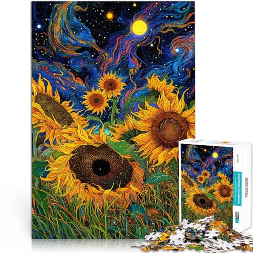 Puzzle für Erwachsene, 1000 Teile, Sonnenblumenkunst, DIY-Puzzle-Spielzeug, Herausforderung für die Gehirnintelligenz, süchtig machendes Spielzeug, 50 x 75 cm, Puzzle für Erwachsene, 1000 Teile, Sonnenblumenkunst, DIY-Puzzle-Spielzeug, Herausforderung für die Gehirnintelligenz, süchtig machendes Spielzeug, 50 x 75 cm, von SYUNFEI
