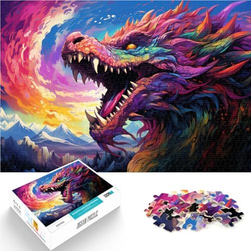 Puzzle für Erwachsene und Kinder, Drachengemälde, 1000 Teile, 50 x 75 cm, Holzbrettpuzzle, geeignet für Erwachsene, Familienaktivitätspuzzle Puzzle für Erwachsene und Kinder, Drachengemälde, 1000 Teile, 50 x 75 cm, Holzbrettpuzzle, geeignet für Erwachsene, Familienaktivitätspuzzle von SYUNFEI