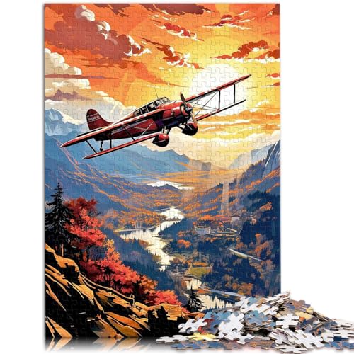 Puzzle für Erwachsene mit 2000 Teilen „EIN altes Flugzeug über den Bergen“, Familienspiel für und lustige Puzzles, 27,56 x 39,37 Zoll, von SYUNFEI