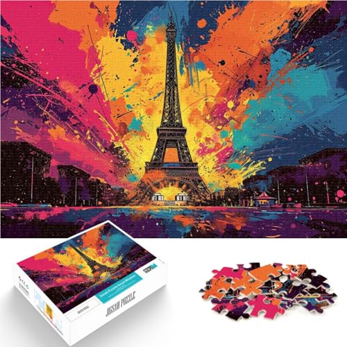 1000-teiliges Puzzle für Erwachsene, bunter Eiffelturm, DIY-Puzzlespielzeug, ganze Familie,38x52cm, für Teenager ab 14 Jahren 1000-teiliges Puzzle für Erwachsene, bunter Eiffelturm, DIY-Puzzlespielzeug, ganze Familie,38x52cm, für Teenager ab 14 Jahren von SYUNFEI