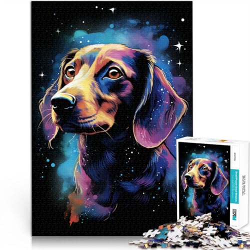Puzzle für Erwachsene, 1000 Teile, kosmischer Dackel, Lernspielzeug, Geschenk zum Geburtstag,50x75cm, für Teenager ab 14 Jahren Puzzle für Erwachsene, 1000 Teile, kosmischer Dackel, Lernspielzeug, Geschenk zum Geburtstag,50x75cm, für Teenager ab 14 Jahren von SYUNFEI
