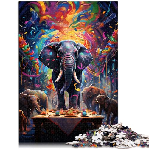 1000-teiliges Puzzle für Erwachsene, Farbmalerei, Elefant, Lernspielzeug, 26x38cm, für Teenager ab 14 Jahren 1000-teiliges Puzzle für Erwachsene, Farbmalerei, Elefant, Lernspielzeug, 26x38cm, für Teenager ab 14 Jahren von SYUNFEI