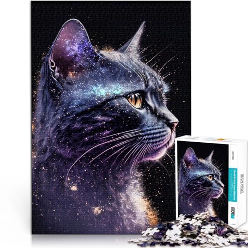 Puzzle 1000 Teile für Erwachsene. Das Puzzle „Cosmic Nebula Cat ganze Familie. 14,96 x 20,47 Zoll für 14-Jährige Puzzle 1000 Teile für Erwachsene. Das Puzzle „Cosmic Nebula Cat ganze Familie. 14,96 x 20,47 Zoll für 14-Jährige von SYUNFEI