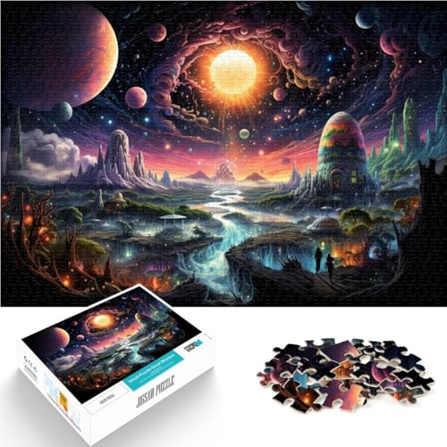Puzzle für Erwachsene und Kinder, Fantasie-Landschaft, 2000 Teile, 70 x 100 cm, graue Kartenpuzzles für Erwachsene und Kinder ab 14 Jahren, tolles Geschenk und Spielzeug von SYUNFEI