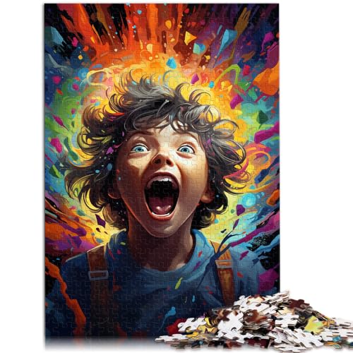 Puzzle für Erwachsene und Kinder, Fantasie-Puzzle „Kleiner Junge“, 1000 Teile,26x38cm, Papppuzzle für Erwachsene und Kinder, Lernspiel für Erwachsene und Kinder von SYUNFEI