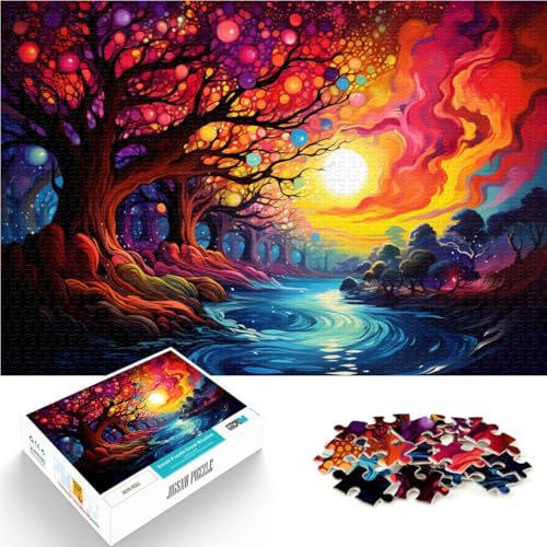 1000-teiliges Puzzle für Erwachsene, Fantasie-Sonnenuntergangslandschaft, Lernspielzeug, 50 x 75 cm, für Teenager ab 14 Jahren 1000-teiliges Puzzle für Erwachsene, Fantasie-Sonnenuntergangslandschaft, Lernspielzeug, 50 x 75 cm, für Teenager ab 14 Jahren von SYUNFEI