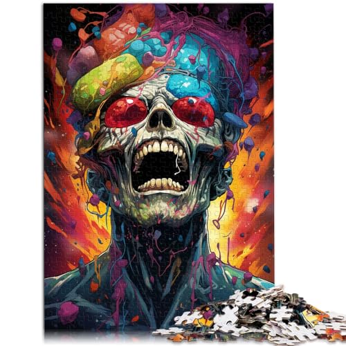 Puzzle für Erwachsene, 1000 Teile, Farbmalerei, Totenkopf, Denksportaufgabe, 50 x 75 cm, mit passendem Poster und Quizblatt Puzzle für Erwachsene, 1000 Teile, Farbmalerei, Totenkopf, Denksportaufgabe, 50 x 75 cm, mit passendem Poster und Quizblatt von SYUNFEI