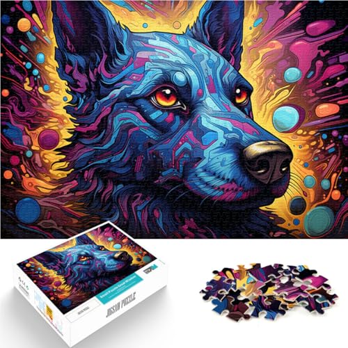 Puzzle für Erwachsene, 1000 Teile, Wolf, Spielzeug, Lernspiele, Stressabbau, Geschenk für die ganze Familie,38x52cm von SYUNFEI