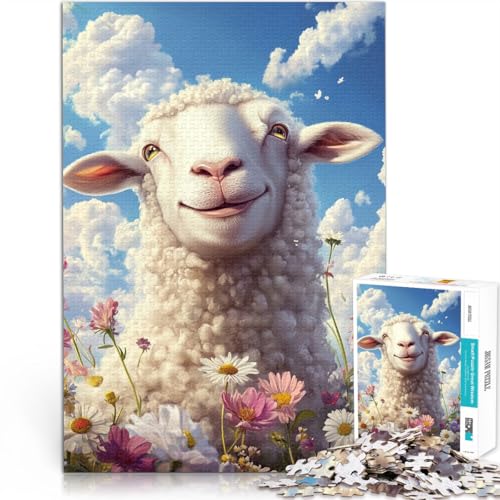 Puzzle für Erwachsene, 1000 Teile, süßes Baby-Schaf, Spielzeug, Lernspiele, Stressabbau, tolles Geschenk für Spiele, 26x38cm, für Teenager ab 14 Jahren von SYUNFEI
