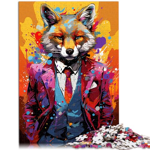 Puzzle 1000 Teile für Erwachsene, farbenfrohes Fuchsboss-Spielspielzeug, anspruchsvoll zu vervollständigen, Aber lustig und humorvoll, 10,27 Zoll x 14,96 Zoll, von SYUNFEI