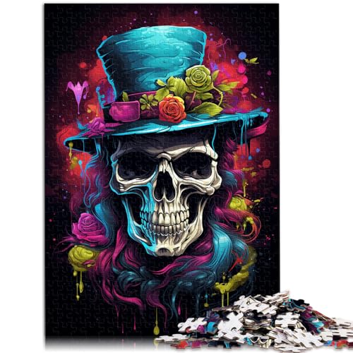 Puzzle für Erwachsene, 1000 Teile, Gangster-Totenkopf, Lernspielzeug, Trainieren Sie Ihr Gehirn und Ihre Hände, 50 x 75 cm, Geeignet für Jugendliche ab 14 Jahren von SYUNFEI