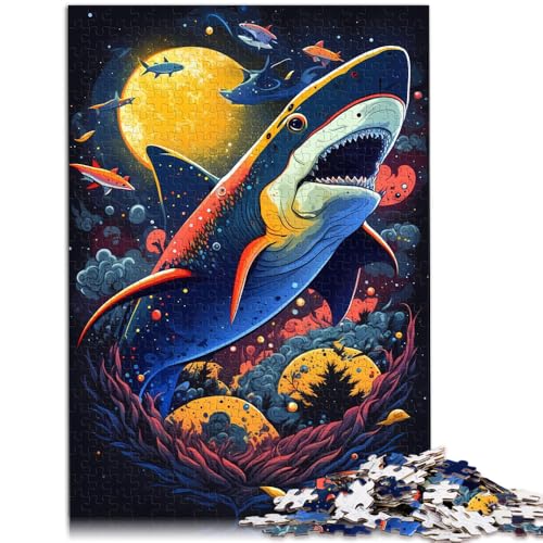 Puzzle 1000 Teile für Erwachsene Hai Übernatürliche Kraft Puzzle 14,96 Zoll x 20,47 Zoll für Teenager ab 14 Jahren von SYUNFEI