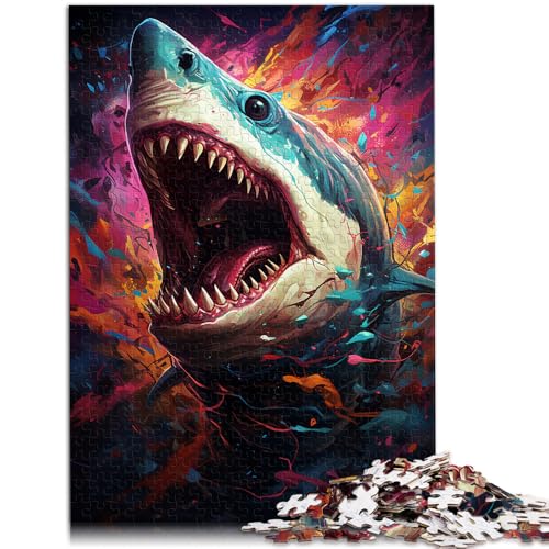 2000-teiliges Puzzle für Erwachsene, Hai-Quizspiel, hilft dem Gehirn, süchtig machendes Spielzeug zu trainieren und Geduld zu fördern, 27,56 x 39,37 Zoll 2000-teiliges Puzzle für Erwachsene, Hai-Quizspiel, hilft dem Gehirn, süchtig machendes Spielzeug zu trainieren und Geduld zu fördern, 27,56 x 39,37 Zoll von SYUNFEI