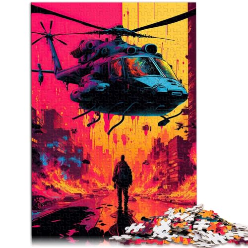 Puzzle Erwachsene, 1000 Teile, Hubschrauber, DIY-Puzzle-Spielzeug. Helfen Sie dem Gehirn, süchtig machendes Spielzeug zu trainieren und Geduld zu fördern. 14,96 Zoll x 20,47 Zoll von SYUNFEI