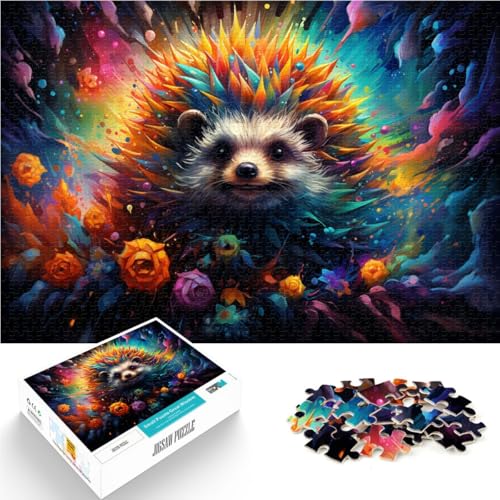 Puzzle für Erwachsene, 2000 Teile, farbenfrohe Igelkunst, unmögliches Puzzle, Stressabbau, Urlaub zu Hause, Zeit totschlagen, 70 x 100 cm, für Teenager ab 14 Jahren von SYUNFEI