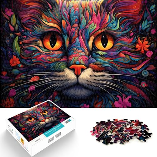 Puzzle für Erwachsene und Kinder, Katze, 1000 Teile, 14,96 x 20,47 Zoll, Papppuzzle, geeignet für Erwachsene und Kinder über 14 Jahre, als Geschenk für Erwachsene Puzzle für Erwachsene und Kinder, Katze, 1000 Teile, 14,96 x 20,47 Zoll, Papppuzzle, geeignet für Erwachsene und Kinder über 14 Jahre, als Geschenk für Erwachsene von SYUNFEI
