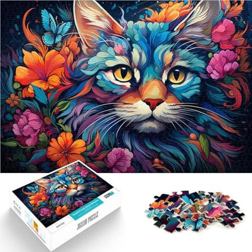 Puzzle 2000 Teile für Erwachsene, Katzenblumen-Puzzle, ganze Familie, 70 x 100 cm, für Teenager ab 14 Jahren Puzzle 2000 Teile für Erwachsene, Katzenblumen-Puzzle, ganze Familie, 70 x 100 cm, für Teenager ab 14 Jahren von SYUNFEI