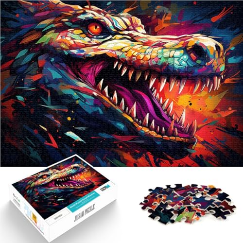 Puzzle für Erwachsene, 1000 Teile, buntes Krokodil, DIY-Puzzle-Spielzeug, Herausforderung der Gehirnintelligenz, süchtig machendes Spielzeug, 19,7 x 29,5 Zoll, Puzzle für Erwachsene, 1000 Teile, buntes Krokodil, DIY-Puzzle-Spielzeug, Herausforderung der Gehirnintelligenz, süchtig machendes Spielzeug, 19,7 x 29,5 Zoll, von SYUNFEI