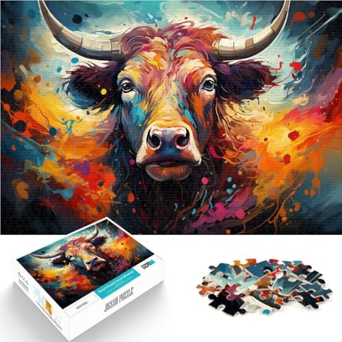 Puzzle für Erwachsene und Kinder, Kuhkunst malen, 1000-teiliges Puzzle für Erwachsene, 38x52 cm, Papppuzzle, Lernspiel für Erwachsene und Kinder Puzzle für Erwachsene und Kinder, Kuhkunst malen, 1000-teiliges Puzzle für Erwachsene, 38x52 cm, Papppuzzle, Lernspiel für Erwachsene und Kinder von SYUNFEI