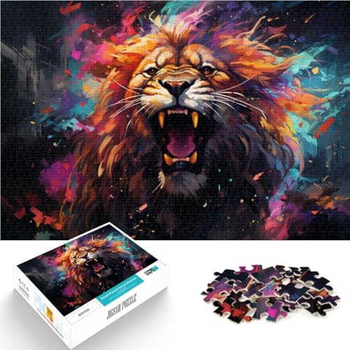 2000-teiliges Puzzle für Erwachsene, Löwenpuzzle, Wanddekoration, Weihnachtswunschliste mit Weihnachtsmann, 70 x 100 cm, für 14-Jährige von SYUNFEI
