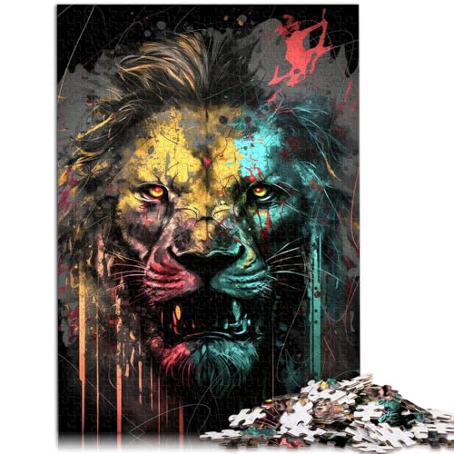 Puzzle für Erwachsene, 1000 Teile, Löwen malen, Lernspielzeug, tolles, 26x38cm, geeignet für Jugendliche ab 14 Jahren Puzzle für Erwachsene, 1000 Teile, Löwen malen, Lernspielzeug, tolles, 26x38cm, geeignet für Jugendliche ab 14 Jahren von SYUNFEI