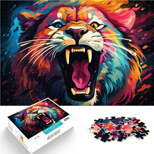 Puzzle für Erwachsene, 1000 Teile, Löwenmalerei, Lernspielzeug, tolles, 26x38cm, für Teenager ab 14 Jahren von SYUNFEI