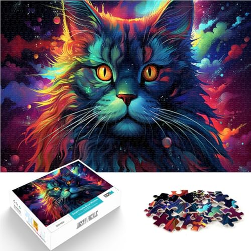 1000-teiliges Puzzle für Erwachsene, Maine-Coon-Katze, anspruchsvolles Spiel, Spielzeug, Lernspiel für Geburtstag, Weihnachten,38x52cm 1000-teiliges Puzzle für Erwachsene, Maine-Coon-Katze, anspruchsvolles Spiel, Spielzeug, Lernspiel für Geburtstag, Weihnachten,38x52cm von SYUNFEI