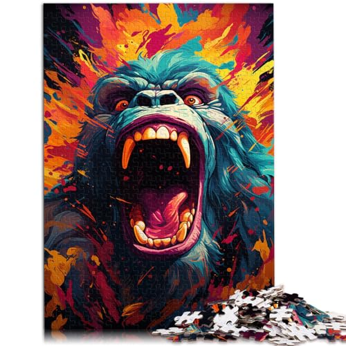 1000-teiliges Puzzle für Erwachsene, Malen, Tier-Orang-Utan, Lernpuzzle, 19,7 x 29,5 Zoll, anspruchsvolles Puzzlespiel und Familienspiel 1000-teiliges Puzzle für Erwachsene, Malen, Tier-Orang-Utan, Lernpuzzle, 19,7 x 29,5 Zoll, anspruchsvolles Puzzlespiel und Familienspiel von SYUNFEI