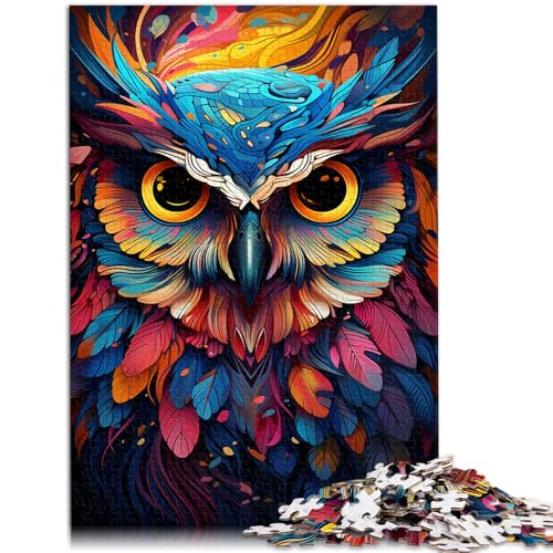 1000-teiliges Puzzle für Erwachsene, Malen, farbige Eule, Stressabbau, einzigartige Geburtstags, 38x52cm, für 14-Jährige 1000-teiliges Puzzle für Erwachsene, Malen, farbige Eule, Stressabbau, einzigartige Geburtstags, 38x52cm, für 14-Jährige von SYUNFEI