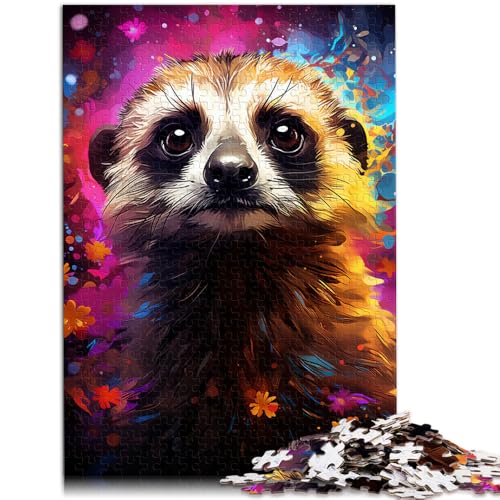 1000-teiliges Puzzle für Erwachsene, Malkunst, Erdmännchen, Lernspielzeug, tolle Geschenke für Weihnachten, 26x38cm, für Teenager ab 14 Jahren von SYUNFEI