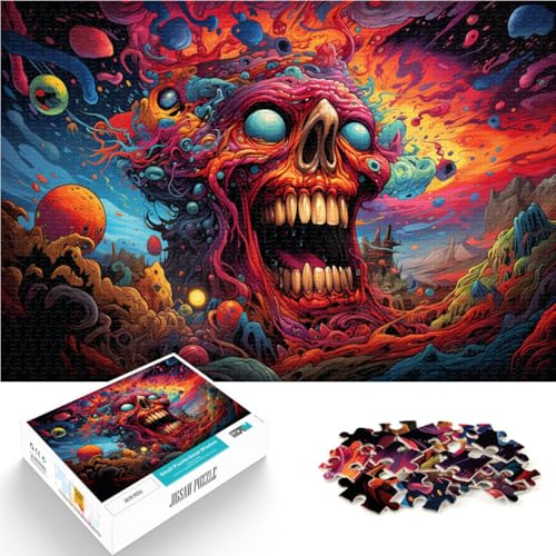 Puzzle für Erwachsene, 1000 Teile, Monster-Lernspielzeug, Weihnachtswunschliste mit Weihnachtsmann,38x52cm, für Teenager ab 14 Jahren von SYUNFEI