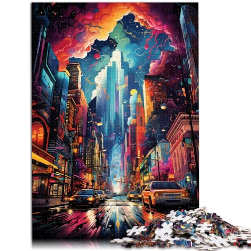 Puzzle für Erwachsene, 2000 Teile, Neon New York Times Square, Familienspiel und Geschenkidee für die ganze Familie, 70 x 100 cm, für 14-Jährige von SYUNFEI