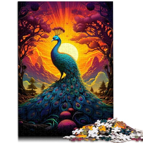 Puzzle für Erwachsene, 2000 Teile, Farbiger Pfau, Spielzeug, Lernspiele, Stressabbau, tolle Geschenke und Spielzeuge, 70 x 100 cm, geeignet für Jugendliche ab 14 Jahren von SYUNFEI