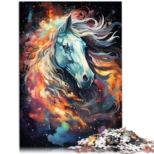 Puzzle 1000 Teile für Erwachsene, Psychedelisches Pferdespiel, Spielzeug, Herausforderung der Gehirnintelligenz, süchtig machendes Spielzeug, 19,7 x 29,5 Zoll, für 14-Jährige von SYUNFEI